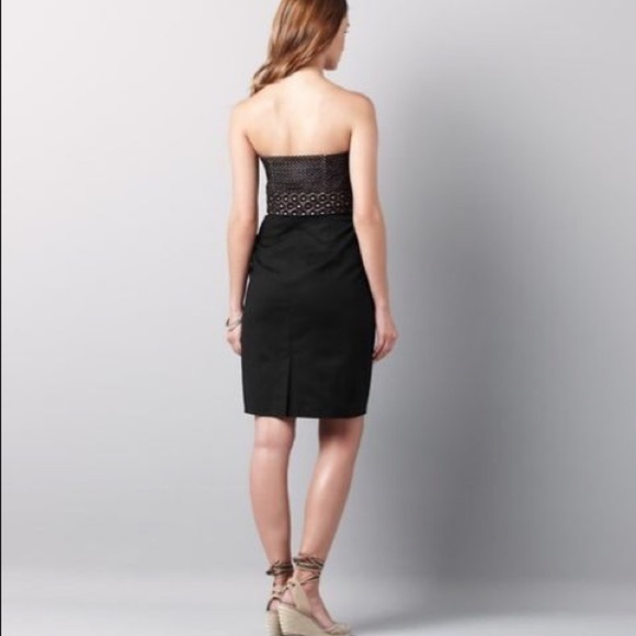 Ann Taylor LOFT Black Lace Eyelet Strapless Dress - Picture 6 of 7